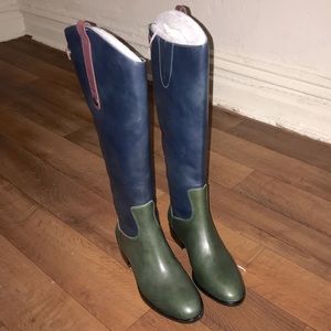 Leather riding boots